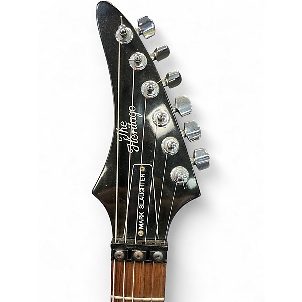 Vintage 1990s The Heritage MARK SLAUGHTER BLACK Solid Body Electric Guitar