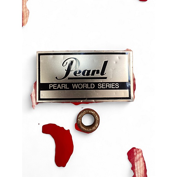 Used Pearl 4 Piece World Series red Drum Kit