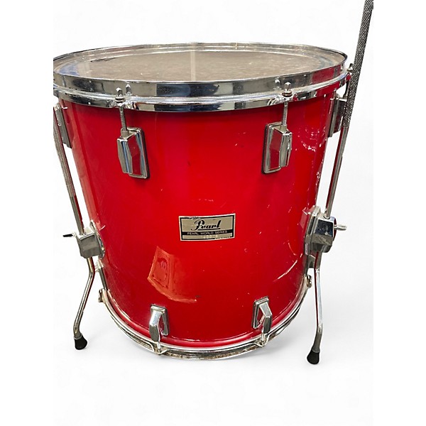 Used Pearl 4 Piece World Series red Drum Kit
