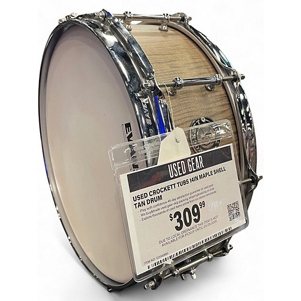Used Crockett Tubs 14in MAPLE SHELL TAN Drum
