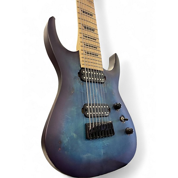 Used Agile Septor 827 8 String Purple Solid Body Electric Guitar