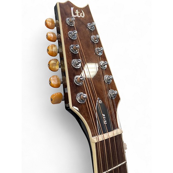 Used ESP LTD TL12 Black 12 String Acoustic Electric Guitar