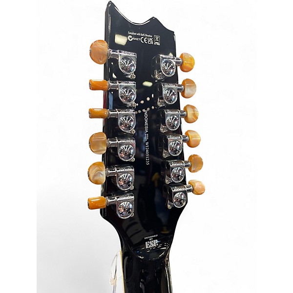 Used ESP LTD TL12 Black 12 String Acoustic Electric Guitar