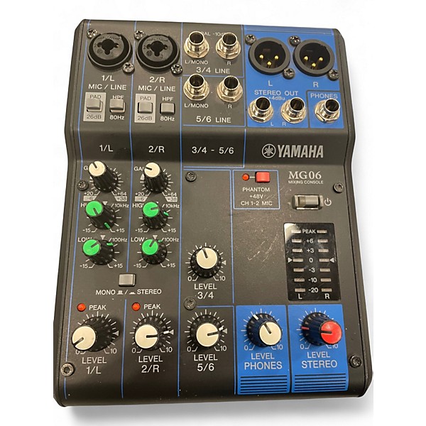 Used Yamaha MG06 Unpowered Mixer