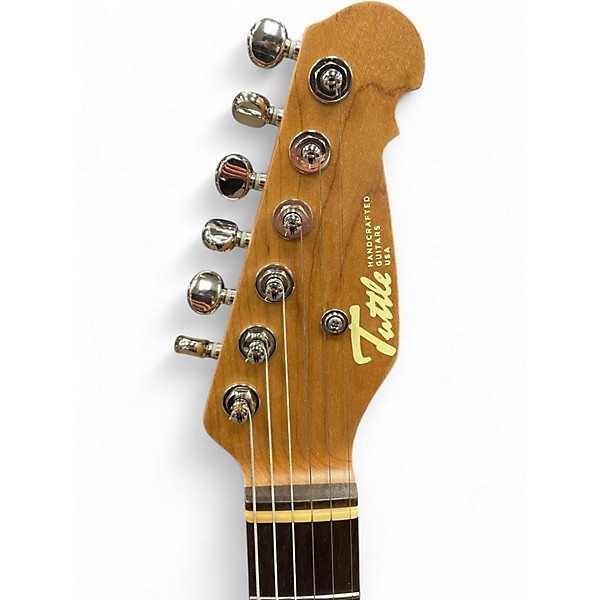 Used Tuttle CUSTOM HOLLOW T PURPLE SPARKLE LACQUER Solid Body Electric Guitar