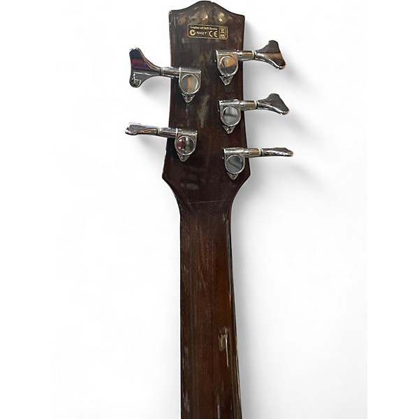 Used Ibanez ewb205 Natural Walnut Acoustic Bass Guitar