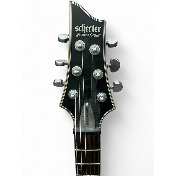Used Schecter Guitar Research C1 Platinum Trans Black Solid Body Electric Guitar