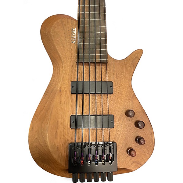 Used Used Kiesel Zeus 6 Fretless Tung Oiled Walnut Electric Bass Guitar