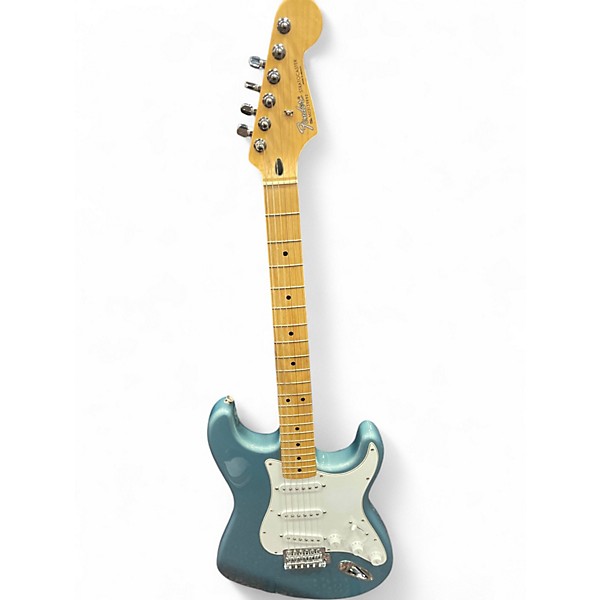 Used 2003 Fender Standard Stratocaster Satin Light Blue Solid Body Electric Guitar
