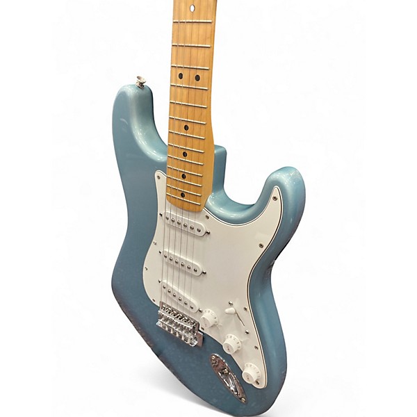 Used 2003 Fender Standard Stratocaster Satin Light Blue Solid Body Electric Guitar