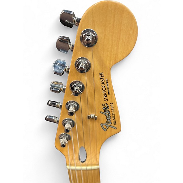 Used 2003 Fender Standard Stratocaster Satin Light Blue Solid Body Electric Guitar