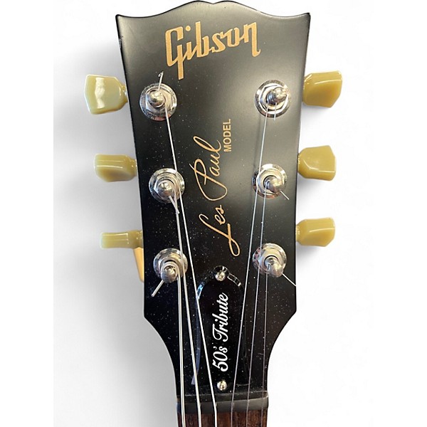 Used Gibson Les Paul 50s Tribute Vintage Sunburst Solid Body Electric Guitar