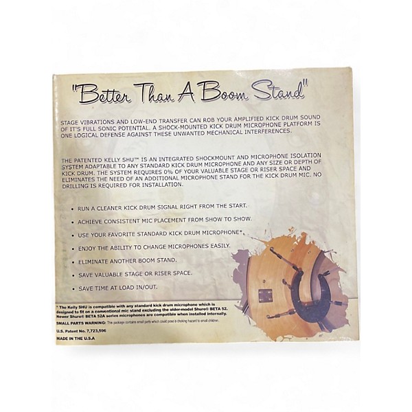 Used Kelly SHU Kick Drum Microphone Shock Mount System Drum Microphone