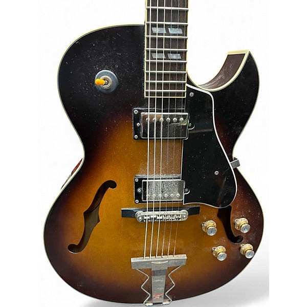 Used Epiphone ES175 Premium 3 Tone Sunburst Hollow Body Electric Guitar