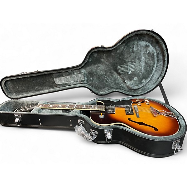 Used Epiphone ES175 Premium 3 Tone Sunburst Hollow Body Electric Guitar