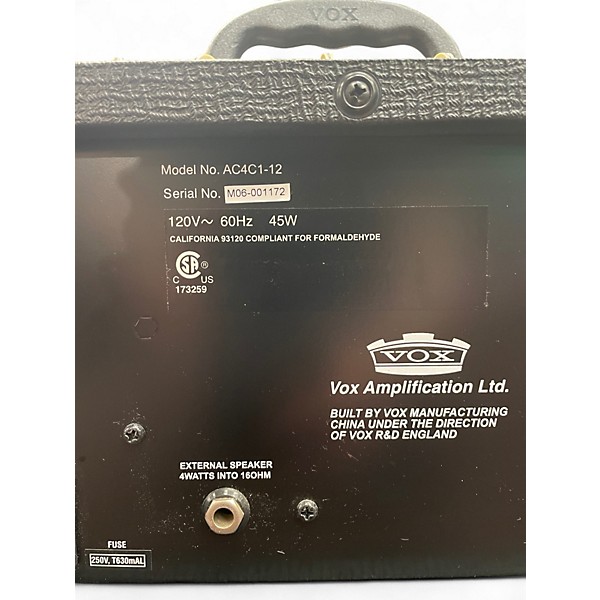 Used VOX AC4C1-12 Tube Guitar Combo Amp