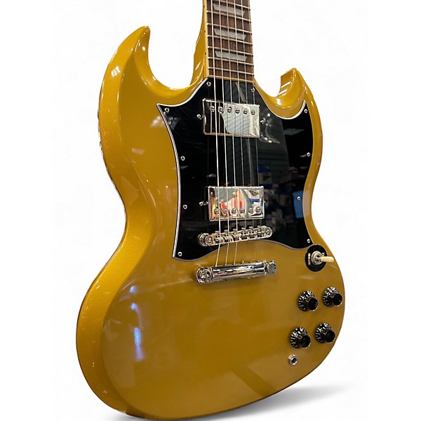 Used 2022 Epiphone SG Gold Solid Body Electric Guitar