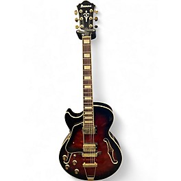 Used Ibanez AG95 Artcore Expressionist Left Handed Sunburst Hollow Body Electric Guitar