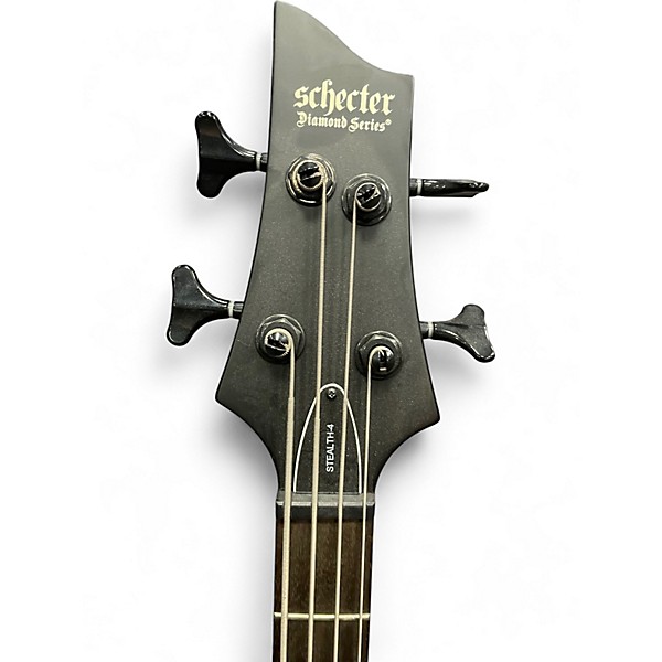 Used Schecter Guitar Research STILETTO STEALTH 4 Black Electric Bass Guitar