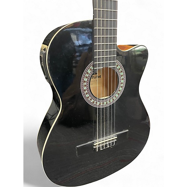 Used Stadium ST200CE Black Classical Acoustic Electric Guitar