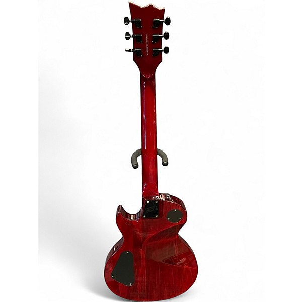Used ESP LTD EC100QM Red Solid Body Electric Guitar