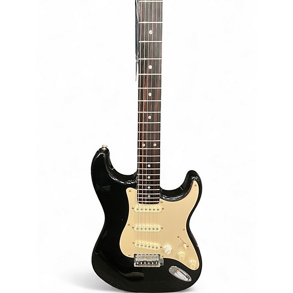Used 1995 Squier Standard Stratocaster Bullet Series Black Solid Body Electric Guitar