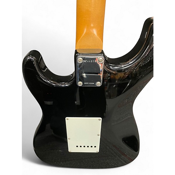 Used 1995 Squier Standard Stratocaster Bullet Series Black Solid Body Electric Guitar