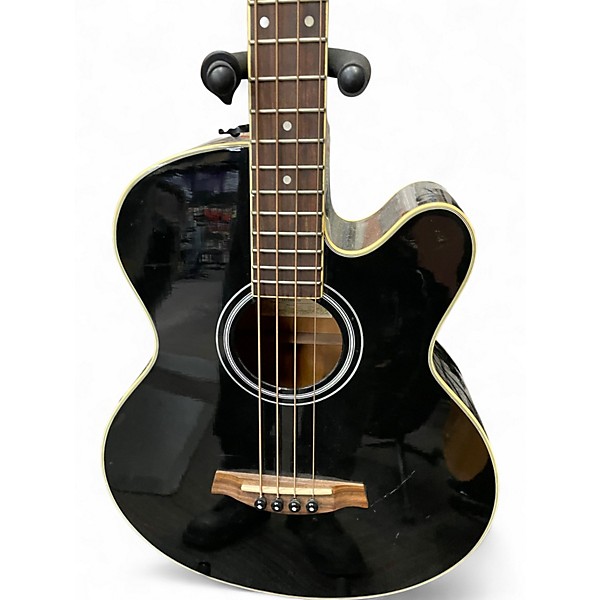 Used Ibanez AEB5E Black Acoustic Bass Guitar
