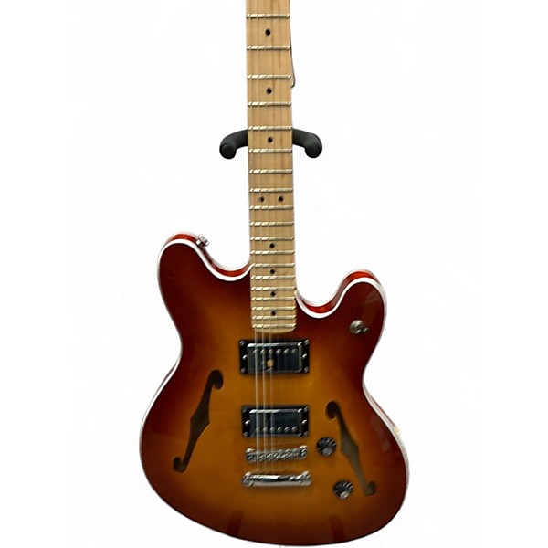 Used Squier Affinity Series Starcaster Sienna Sunburst Hollow Body Electric Guitar