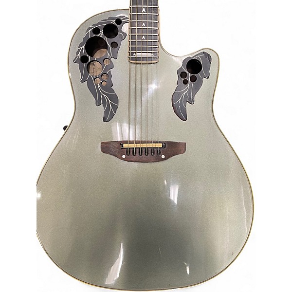 Vintage 1988 Ovation 1988-P Loch Ness Green Acoustic Electric Guitar