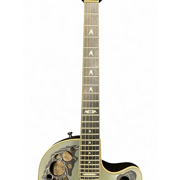 Vintage 1988 Ovation 1988-P Loch Ness Green Acoustic Electric Guitar