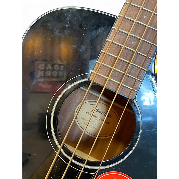 Used Fender CB-60SCE Black Acoustic Bass Guitar