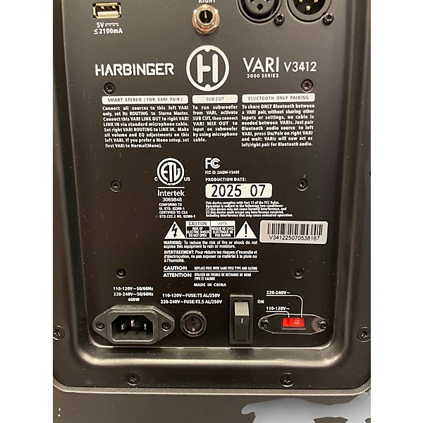 Used Harbinger v3412 Powered Speaker