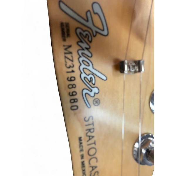 Used 2003 Fender Standard Stratocaster Electron Blue Metallic Solid Body Electric Guitar