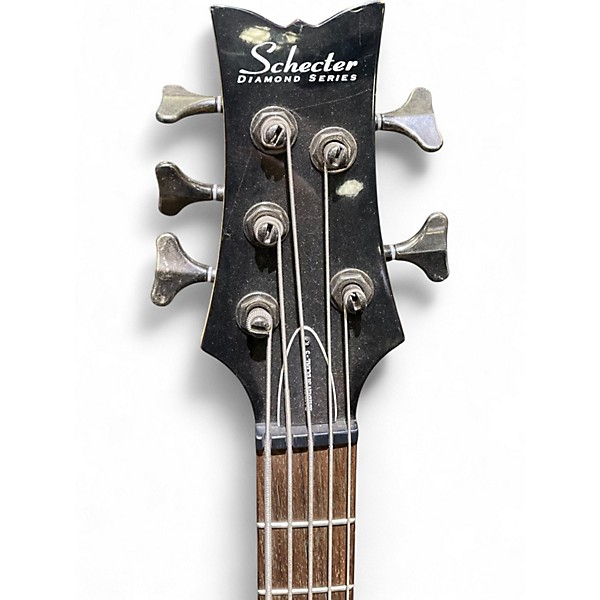 Used Schecter Guitar Research Raiden Special 5 String Trans Red Electric Bass Guitar