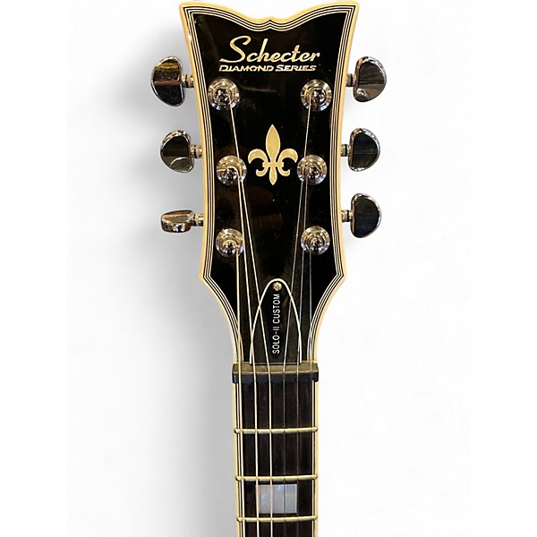 Used 2019 Schecter Guitar Research solo ii custom trans black Solid Body Electric Guitar