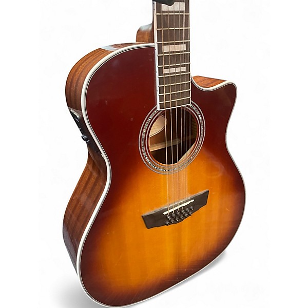 Used D'Angelico PREMIER FULTON Caramel Burst 12 String Acoustic Electric Guitar