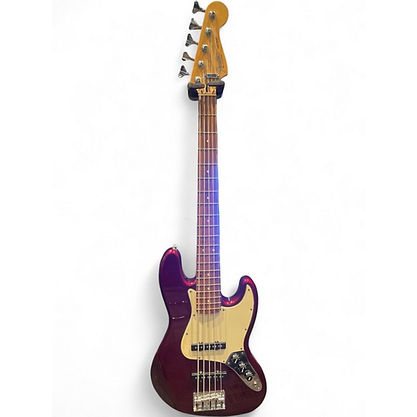 Used Fender Standard Jazz Bass Burgundy Electric Bass Guitar