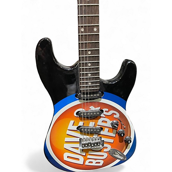 Used Dave & Buster’s Dave and Buster’s Black, Blue and Orange Solid Body Electric Guitar