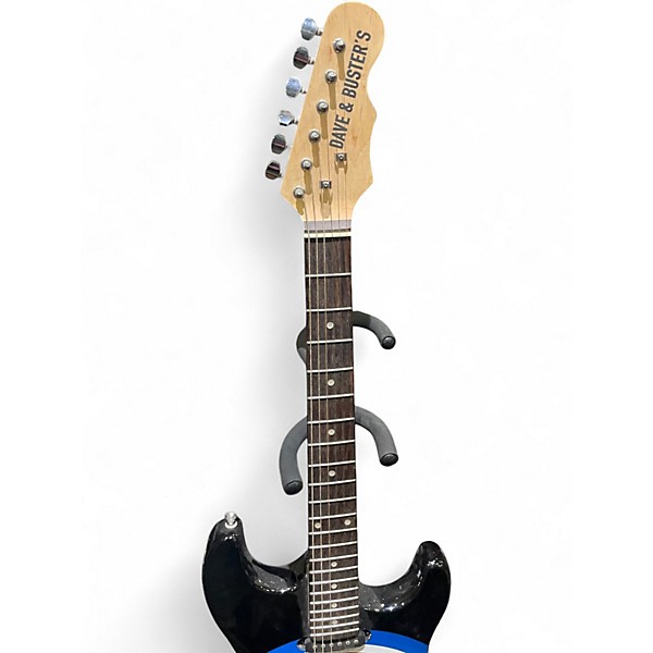 Used Dave & Buster’s Dave and Buster’s Black, Blue and Orange Solid Body Electric Guitar