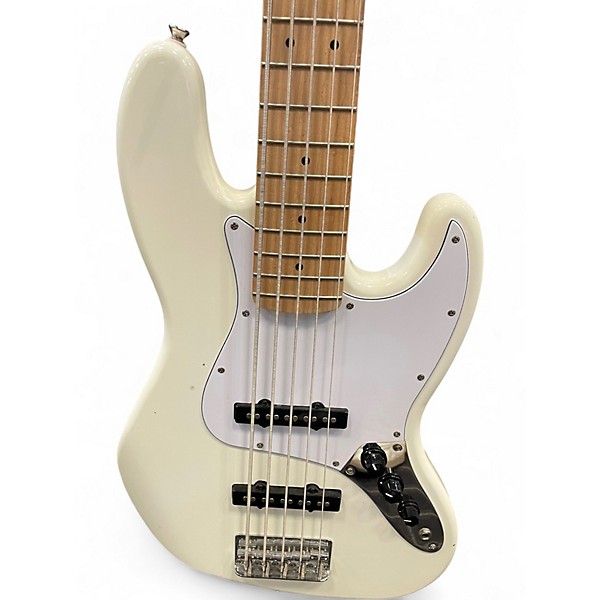 Used Squier Affinity Jazz Bass V 5 String Arctic White Electric Bass Guitar