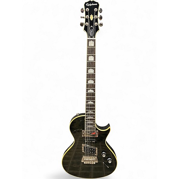 Used 2016 Epiphone Nighthawk Custom Reissue TRANS BLACK Solid Body Electric Guitar