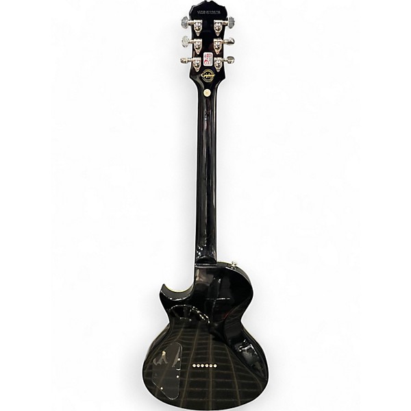 Used 2016 Epiphone Nighthawk Custom Reissue TRANS BLACK Solid Body Electric Guitar