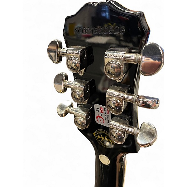 Used 2016 Epiphone Nighthawk Custom Reissue TRANS BLACK Solid Body Electric Guitar