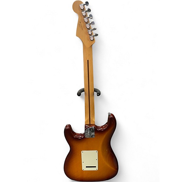 Used Fender American Deluxe Ash Stratocaster Tobacco Sunburst Solid Body Electric Guitar