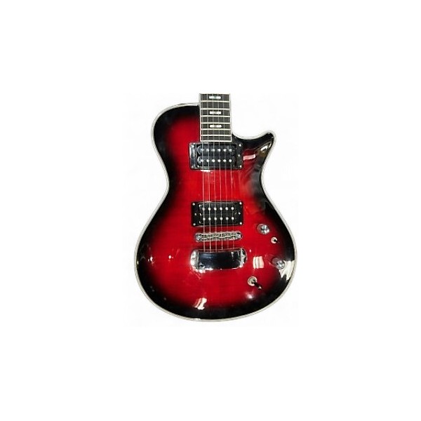 Used Hagstrom Ultra Swede Crimson Red Burst Solid Body Electric Guitar