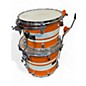 Used Pork Pie 3 Piece CUSTOM Orange Drum Kit thumbnail