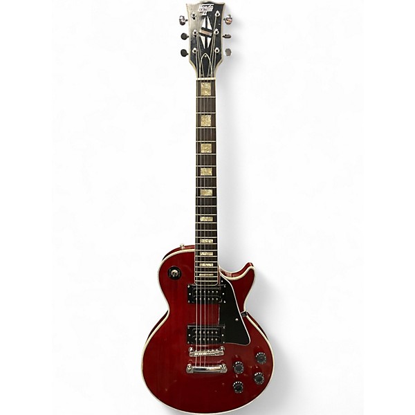 Vintage 1970s Hondo II HLP-2 Red Solid Body Electric Guitar