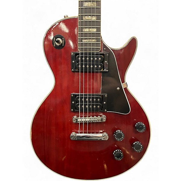 Vintage 1970s Hondo II HLP-2 Red Solid Body Electric Guitar