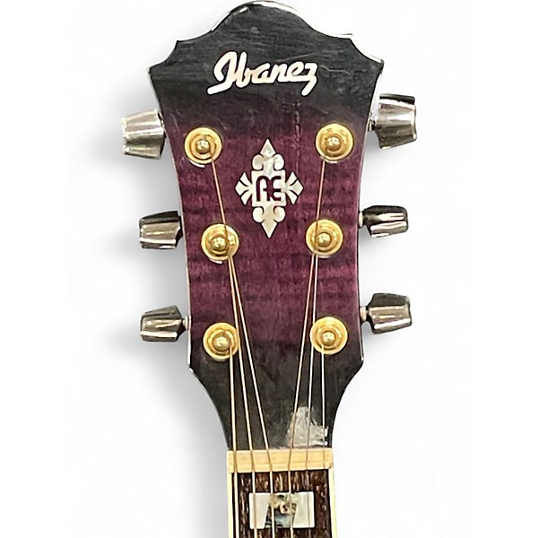 Used Ibanez AEF30E Purple Acoustic Electric Guitar